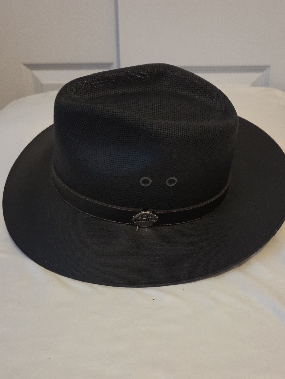 Black Women's Fedora Hat with Band